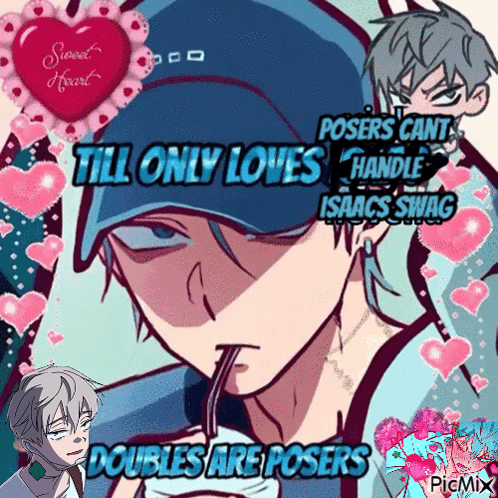 A Picture Of A Boy With A Hat That Says Till Only Loves Handle Isaacs Swag GIF