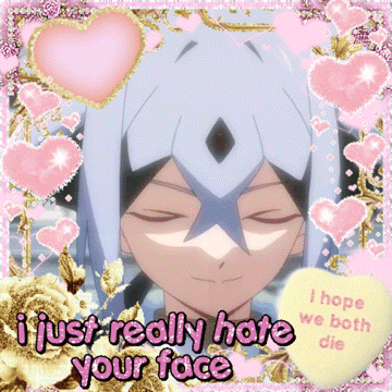 A Picture Of A Boy With A Heart That Says I Hope We Both Die GIF