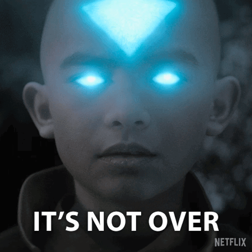 A Picture Of A Boy With Blue Eyes And The Words It 'S Not Over Netflix GIF