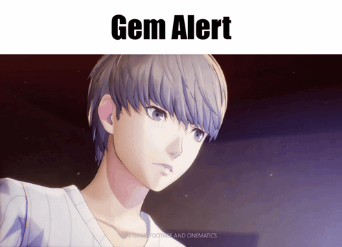 A Picture Of A Boy With The Words Gem Alert Written Above Him GIF