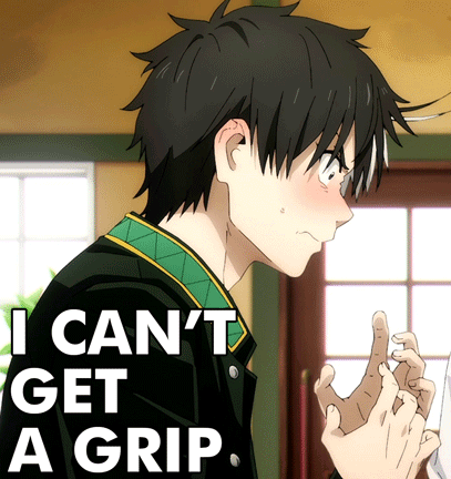 A Picture Of A Boy With The Words I Can 'T Get A Grip GIF