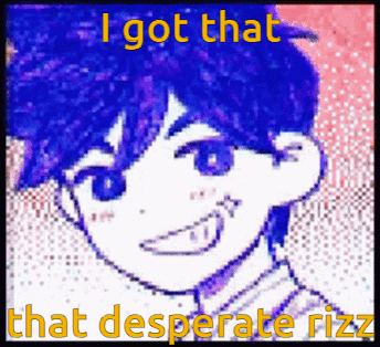 A Picture Of A Boy With The Words I Got That That Desperate Rizz On It GIF