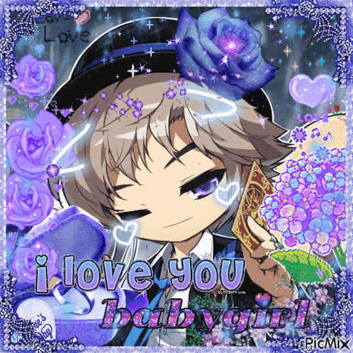 Boy With I Love You Baby Girl Text GIF