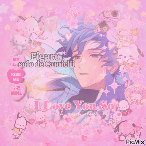 A Picture Of A Boy With The Words I Love You So GIF