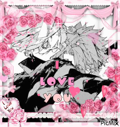 A Picture Of A Boy With The Words I Love You GIF