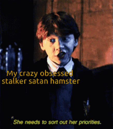 A Picture Of A Boy With The Words " She Needs To Sort Out Her Priorities " GIF