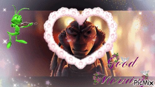 A Picture Of A Bug With The Words Good Morning Picmix GIF