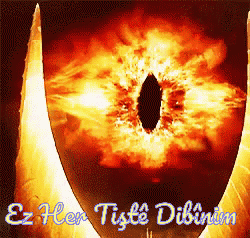 A Picture Of A Burning Eye With The Words Ez Her Tiste Dibinin GIF