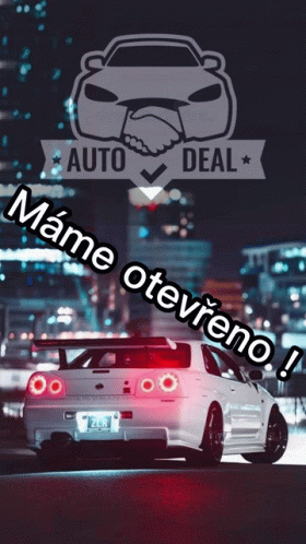 A Picture Of A Car With The Words Auto Deal On It GIF
