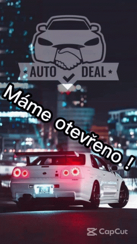 A Picture Of A Car With The Words Auto Deal Written On It GIF