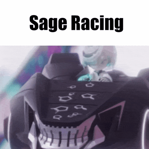 A Picture Of A Car With The Words Sage Racing On The Bottom GIF