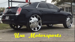 A Picture Of A Car With Usa Motorsports Written On The Bottom GIF