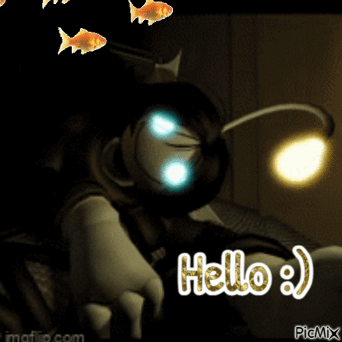 A Picture Of A Cartoon Character Says Hello GIF
