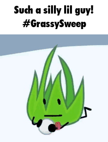A Picture Of A Cartoon Character That Says Such A Silly Lil Guy #Grassy Sweep GIF