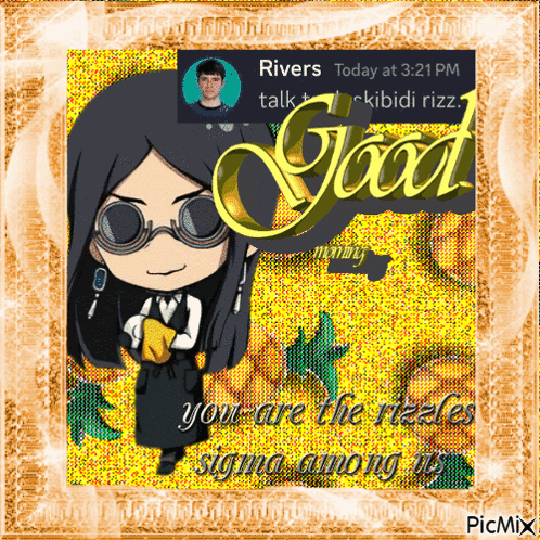 A Picture Of A Cartoon Character With A Message From Rivers GIF