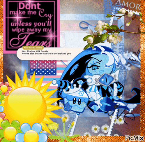 A Picture Of A Cartoon Character With A Message That Says Do N't Make Me Cry Unless You Wipe Away My Tear GIF