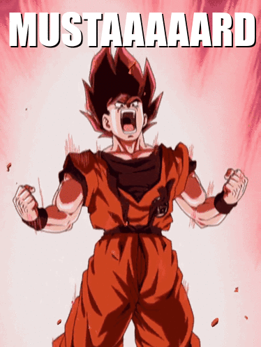 A Picture Of A Cartoon Character With Mustaaard Written On The Top GIF