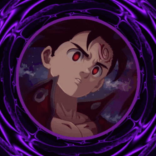 A Picture Of A Cartoon Character With Red Eyes And The Number 10 On His Forehead GIF