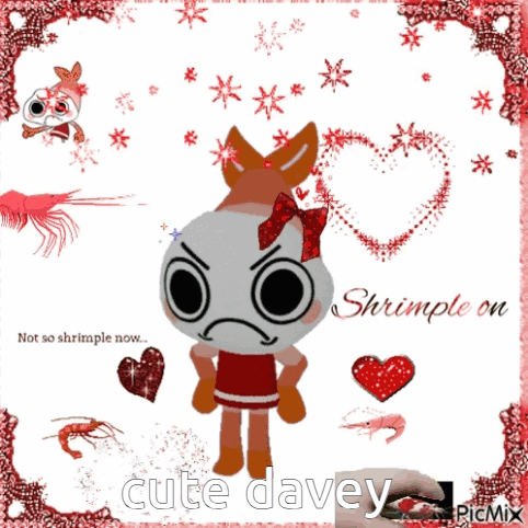 A Picture Of A Cartoon Character With The Name Cute Davey On The Bottom GIF
