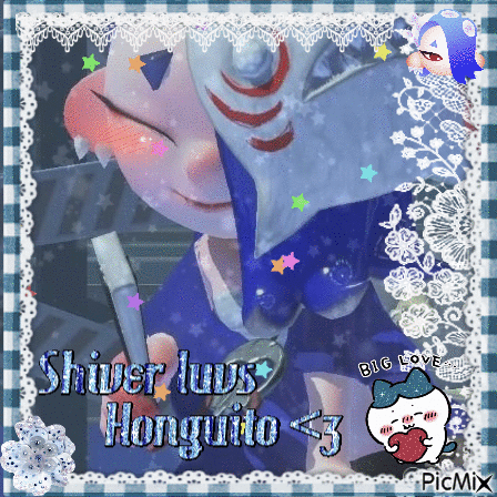 A Picture Of A Cartoon Character With The Name Shiver Luus Honguito GIF
