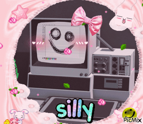 A Picture Of A Cartoon Character With The Name Silly On It GIF
