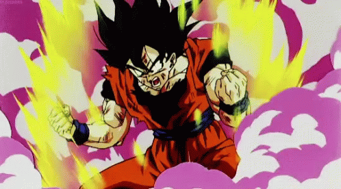 A Picture Of A Cartoon Character With The Word Dragonball On The Bottom Left GIF