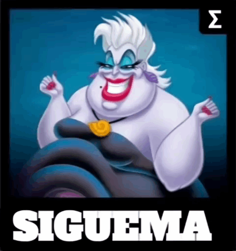A Picture Of A Cartoon Character With The Word Siguema On The Bottom Right GIF