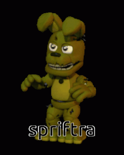 A Picture Of A Cartoon Character With The Word Spritra Written Below It GIF