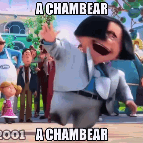 A Picture Of A Cartoon Character With The Words A Chambear A Chambear 2001 GIF