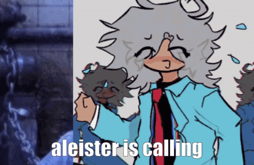 Cartoon Character Calling Aleister GIF