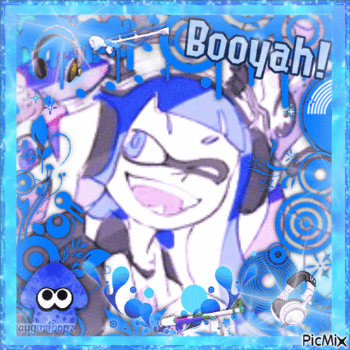 A Picture Of A Cartoon Character With The Words Booyah Written On It GIF
