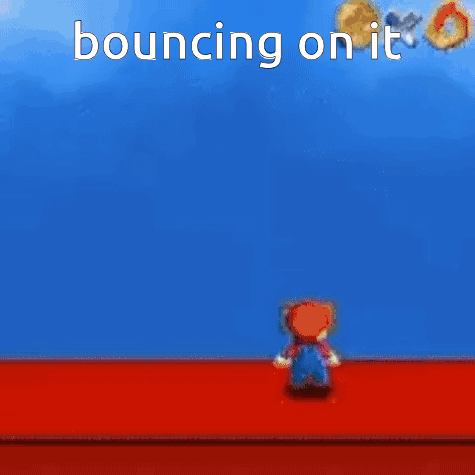 A Picture Of A Cartoon Character With The Words Bouncing On It Written Above It GIF