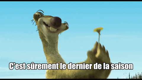 A Picture Of A Cartoon Character With The Words C'est Surement Le Dernier De La Saison Below Him GIF