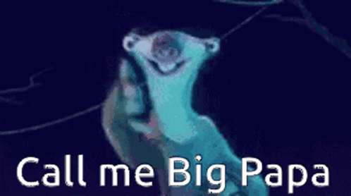 A Picture Of A Cartoon Character With The Words Call Me Big Papa GIF