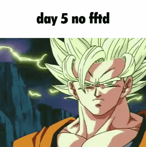 A Picture Of A Cartoon Character With The Words Day 5 No Fftd Above Him GIF