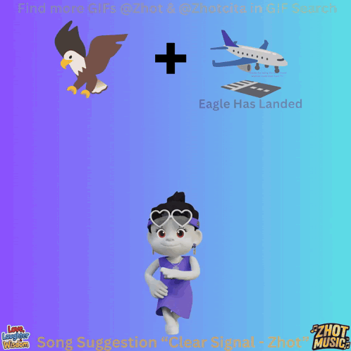 a picture of a cartoon character with the words eagle has landed on the top