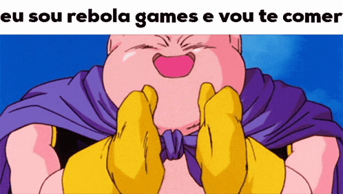 A Picture Of A Cartoon Character With The Words Eu Sou Rebola Games E Vou Te Comer GIF