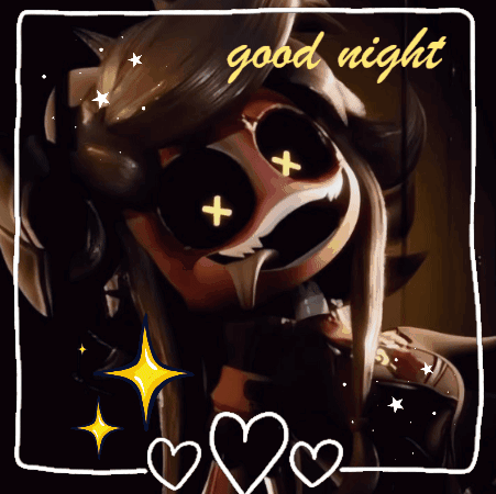 A Picture Of A Cartoon Character With The Words Good Night On It GIF