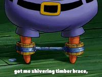 A Picture Of A Cartoon Character With The Words Got Me Shivering Timber Brace GIF