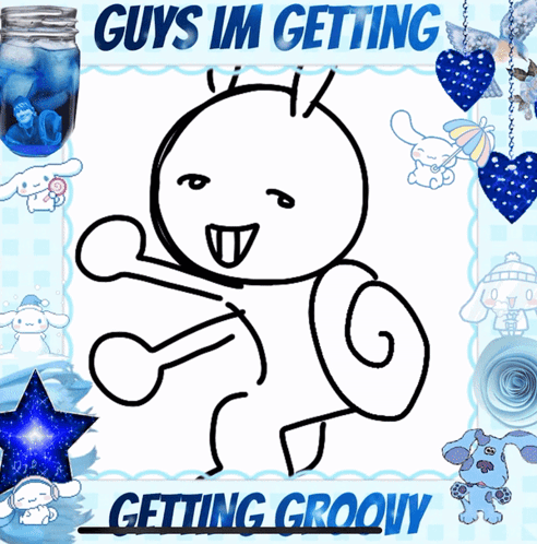 A Picture Of A Cartoon Character With The Words Guys Im Getting Getting Groovy GIF
