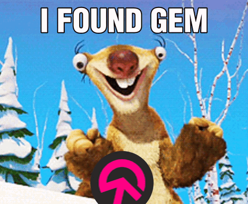 A Picture Of A Cartoon Character With The Words I Found Gem GIF