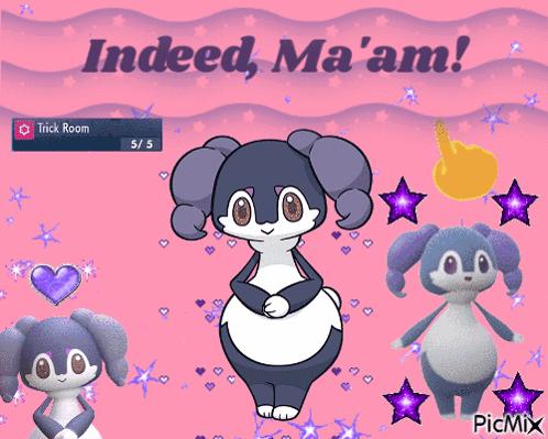 A Picture Of A Cartoon Character With The Words Indeed Ma 'Am On It GIF