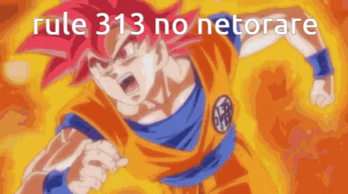 Cartoon Character With Rule 313 No Netorare Text GIF