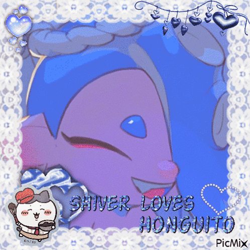 A Picture Of A Cartoon Character With The Words Shiver Loves Honquito GIF