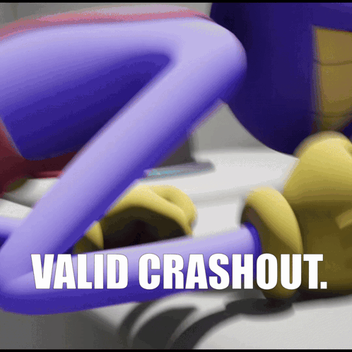 A Picture Of A Cartoon Character With The Words Valid Crashout GIF