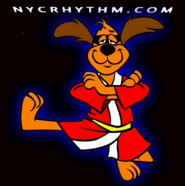 A Picture Of A Cartoon Dog With Nycrhythm.com Written On It GIF