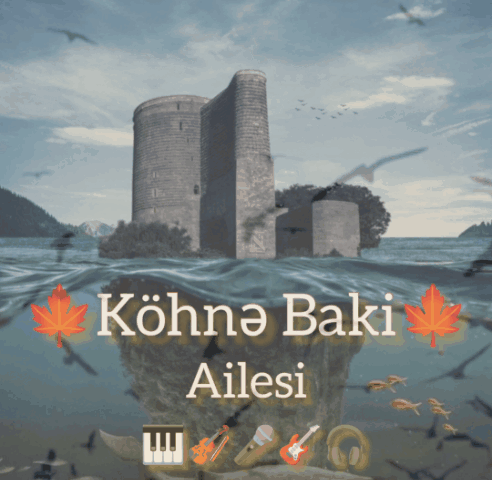 A Picture Of A Castle In The Middle Of A Lake With The Words Köhne Baki Ailesi GIF