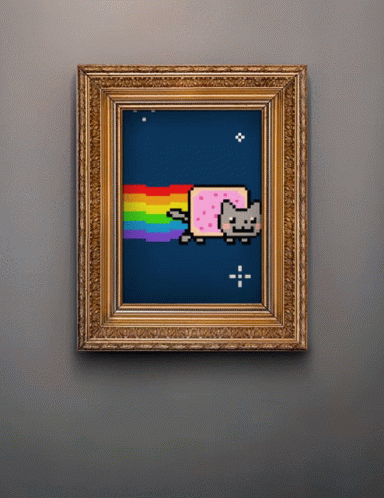 A Picture Of A Cat With A Rainbow Coming Out Of Its Mouth GIF