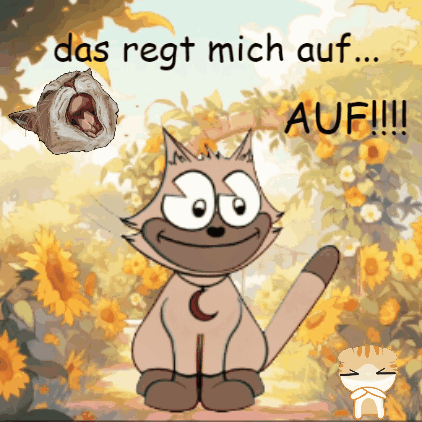 A Picture Of A Cat With The Words Das Liegt Mich Auf GIF