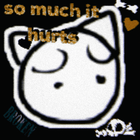 A Picture Of A Cat With The Words " So Much It Hurts " On It GIF